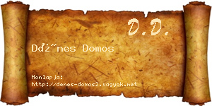 Dénes Domos névjegykártya